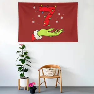 Number 67 Six Seven Meme Tapestry Large Horizontal Wall Hanging 60"x40" Vintage Design Cute Room Decor for Christmas Birthday Party Backdrop Number Themed Party Decoration Easy to Hang Festive Gift