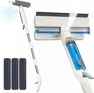 74-in Extendable 4-in-1 Window Squeegee Kit with Extension Pole and Remote Control Spray, Indoor-Outdoor High Window Cleaner Tool for Car Glass & Shower Door