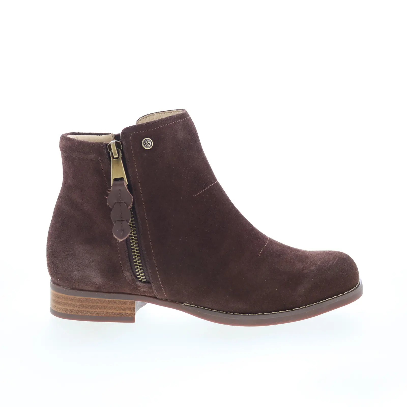 Spenco Ivy Boot SP1043FFR Womens Brown Wide Suede Ankle & Booties Boots