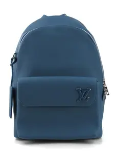 Pre-owned Louis Vuitton Leather Backpacks Atlantic Blue Takeoff Backpack
