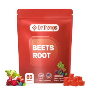 Dr.Thomps Beet Root Heart Gummies | Blood Pressure & Circulation Support| Beet Root + Grape Seed | 60 Count | Non-GMO