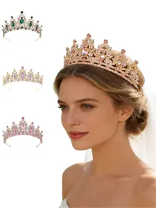 Luxurious Crystal Bride Crown, Elegant Princess Style Bridal Accessory, Sparkling Crystals for Weddings, Birthdays, Banquets