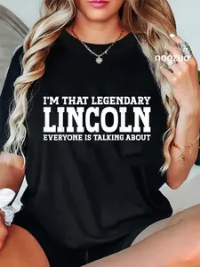 100% Cotton Lincoln Personal Name Funny Lincoln T-Shirt
