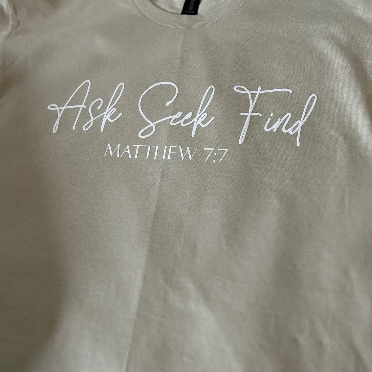 Covered Christian T-Shirt - “Ask Seek Find” - High-Quality Breathable Fabric - Comfort  Top