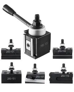 Quick Change Tool Post Set - 6-Piece Lathe Tool Holders for 6 to 12 Inch Swing Mini Lathe, Durable Aluminum Body, High-Precision Tooling System with Easy Install, Compatible with Most Quick Change Carriages and CNC Mini Lathes