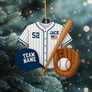 [NEW] Personalized Baseball Player Ornament, Custom Baseball Christmas Ornament, Team Keepsake & Sports Gift 2025