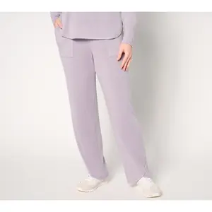 AnyBody Petite Plush Knit Tulip Hem Pants with Pockets