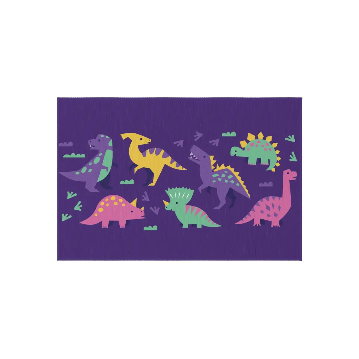 Pink Dinosaurs Outdoor Rug inside floor