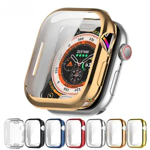 Transparent TPU All-Inclusive Shell Smart Watch Case, Full-Coverage Wearable Protection Tech Accessory for 10th Gen (Gen X) Smart Watches, Compatible with Series 8/7, 1 #Transparent Tpu All-Inclusive Shell, Tech Accessories,summervibes