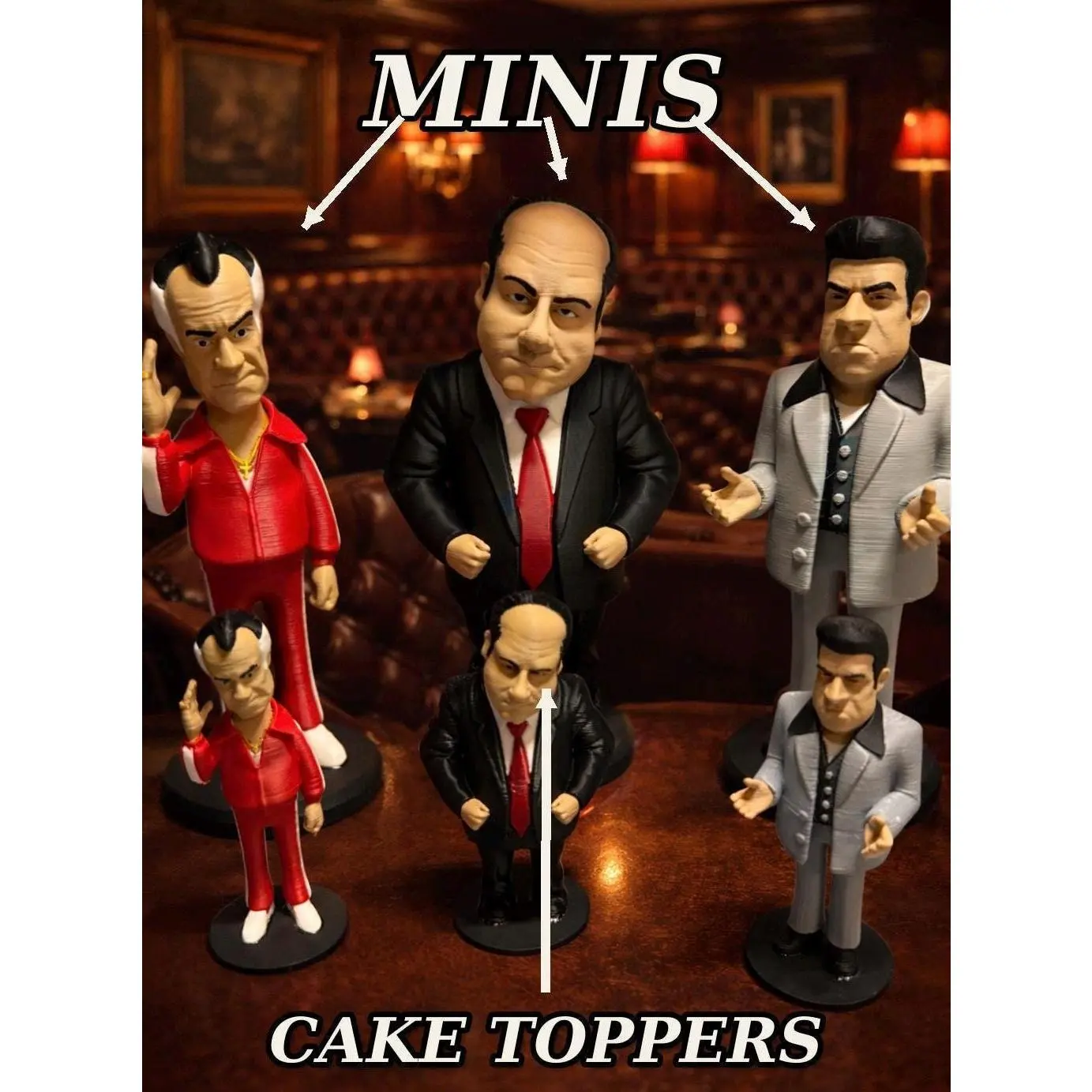 Gepettos Cake Toppers - Choose Any Character 3D-Printed Movie & Music TV Icon Cake Decorations (100mm 4inch)