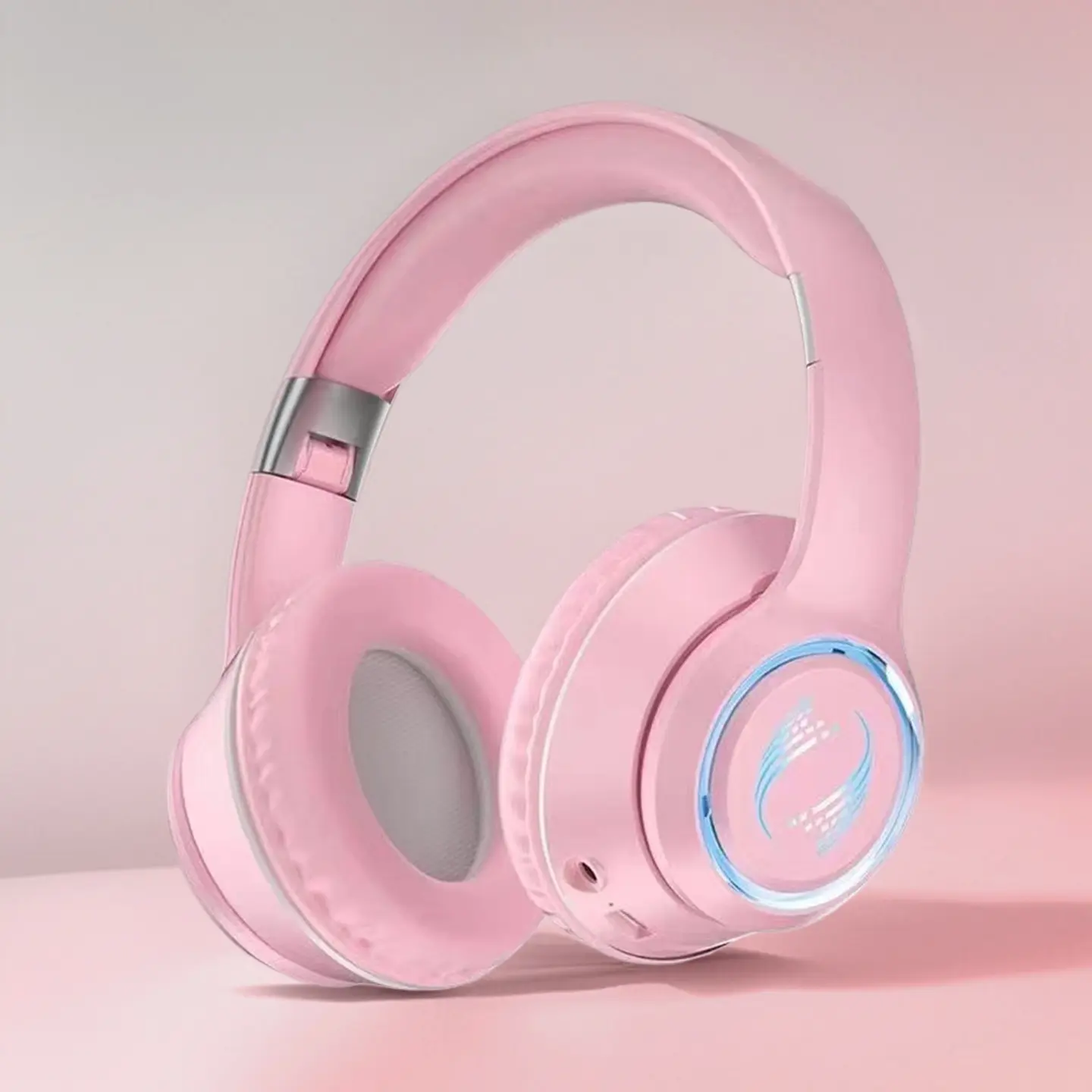 RGB Bluetooth Over-Ear Headset, Protein Leather Comfort Earpads, Built-in HD Mic, Long Battery Life, Wireless-3.5mm Wired Dual Mode, For Kids & Teenagers, Ideal for Gaming, Online Classes, Music Listening