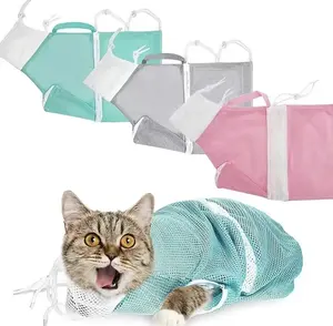 Adjustable Cat Bathing Bag, Multi-Functional Cat Grooming Restraint Tool, Grooming Supplies, Prevents Biting and Scratching, Easy Nail Trimming and Ear Cleaning