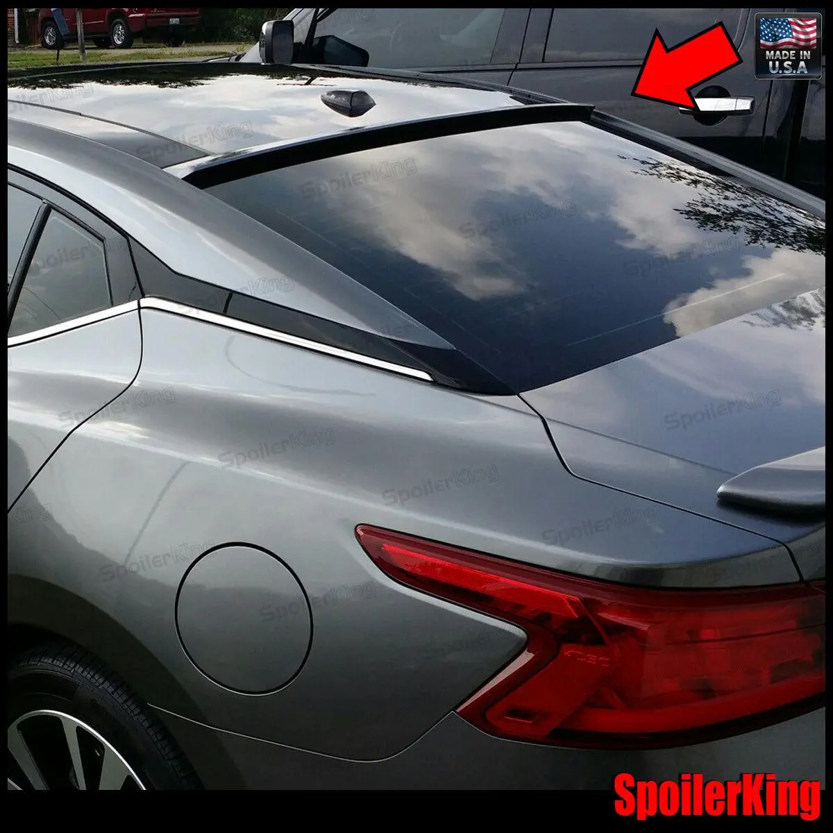 Spoiler King Self-Adhesive Car Rear Window Roof Spoiler for Nissan Maxima 2016-2023 (818R), Car Rear Spoiler