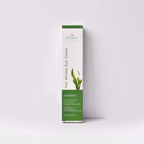 Sha's Organic Skincare Anti-Wrinkle Contour Eye Cream - Organic Base, Fragrance-Free, Nourishing Hydrating Under-Eye Moisture Treatment for Adults with Normal Skin, Single Item