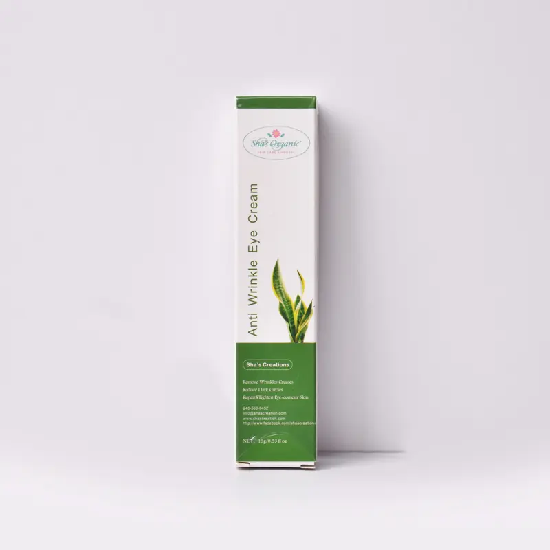 Sha's Organic Skincare Anti-Wrinkle Contour Eye Cream - Organic Base, Unscented, Nourishing Undereye Care for Normal Skin Adults, Hydrating Skin Care Eye Treatments, Single Item