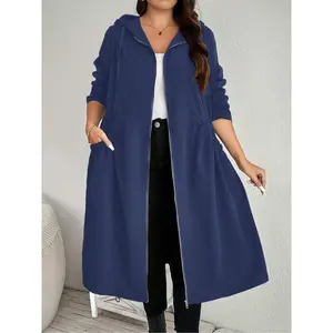 Spring & Fall New Women's Long Sleeve Loose Windbreaker Jacket, Plus Size Hooded Coat, Casual Fashion Outerwear for Ladies