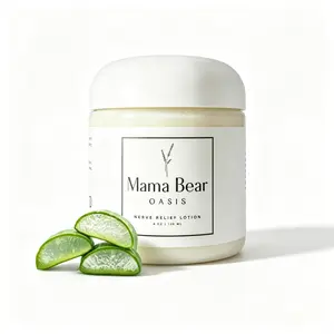 Mama Bear Oasis Foot & Leg Comfort Lotion 4 oz 120mL - Magnesium Chloride Infused Moisturizer with Pure Natural Ingredients, Fragrance-Free Gentle Body Lotion for All-Day Wear & Neuropathy Relief Support