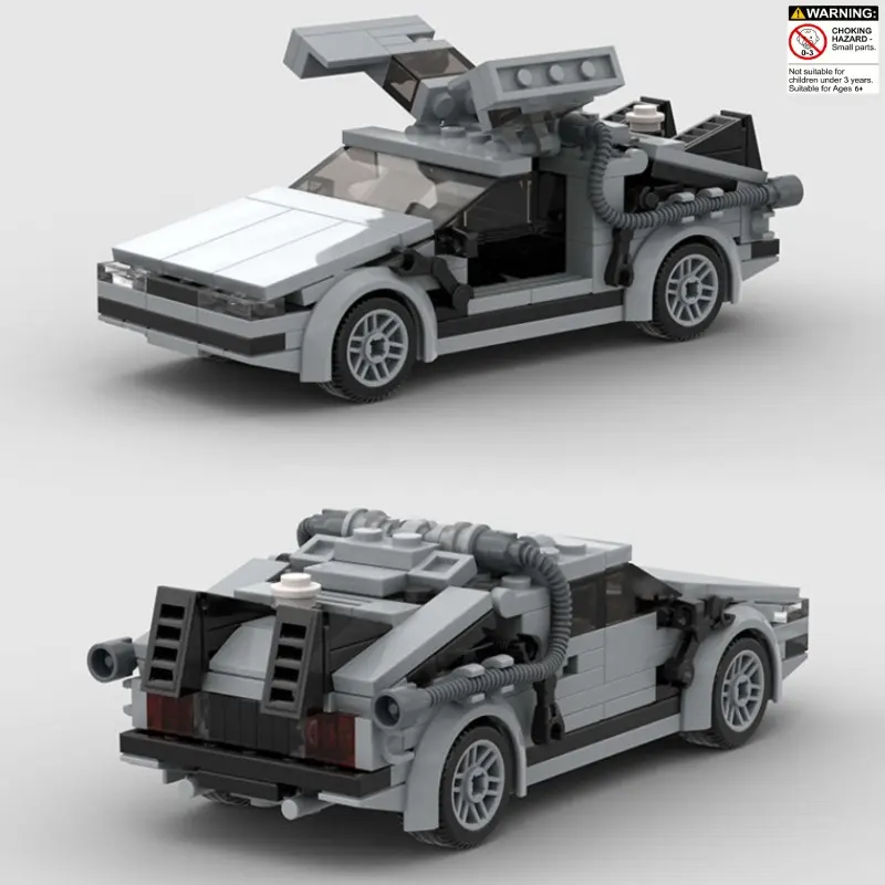 Back To The Future Time Machine Building Blocks Model Toy Building Kit, 214pcs/set Creative Blocks Building Toy, Educational Assembling Toy for Teenager & Adult, Buildable Blocks Kit
