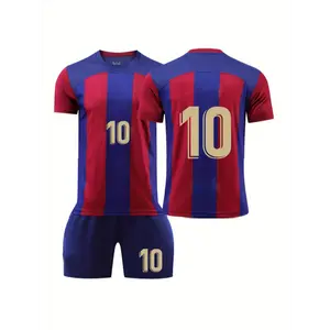 #10 Boys' Soccer Jerseys Sports Team Training Uniform Boys and Girls Youth Shirts and Shorts Set Athletic Top Sporty Style Football Kits