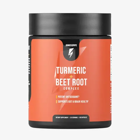 Inno Supps Turmeric + Beet Root Complex - 60 Capsules for Antioxidant Support, Natural Energy, and Overall Vitality