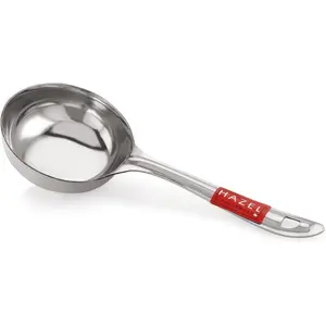 Stainless Steel Round Ladle Spoon Kadchi for Cooking & Serving Dal Ladle for Kitchen Heavy Duty Stainless Steel Spoodle 8 cm Dia