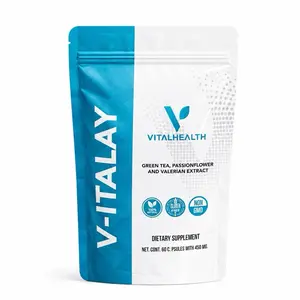 VitalHealth V-ITALAY Capsules – Green Tea, Passionflower & Valerian | 60 Capsules