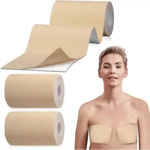 2 Rolls Wide Trans FTM Binder Tape for Chest Binding Adhesive Trans Chest Tape Flat for Transgender Breast Boob