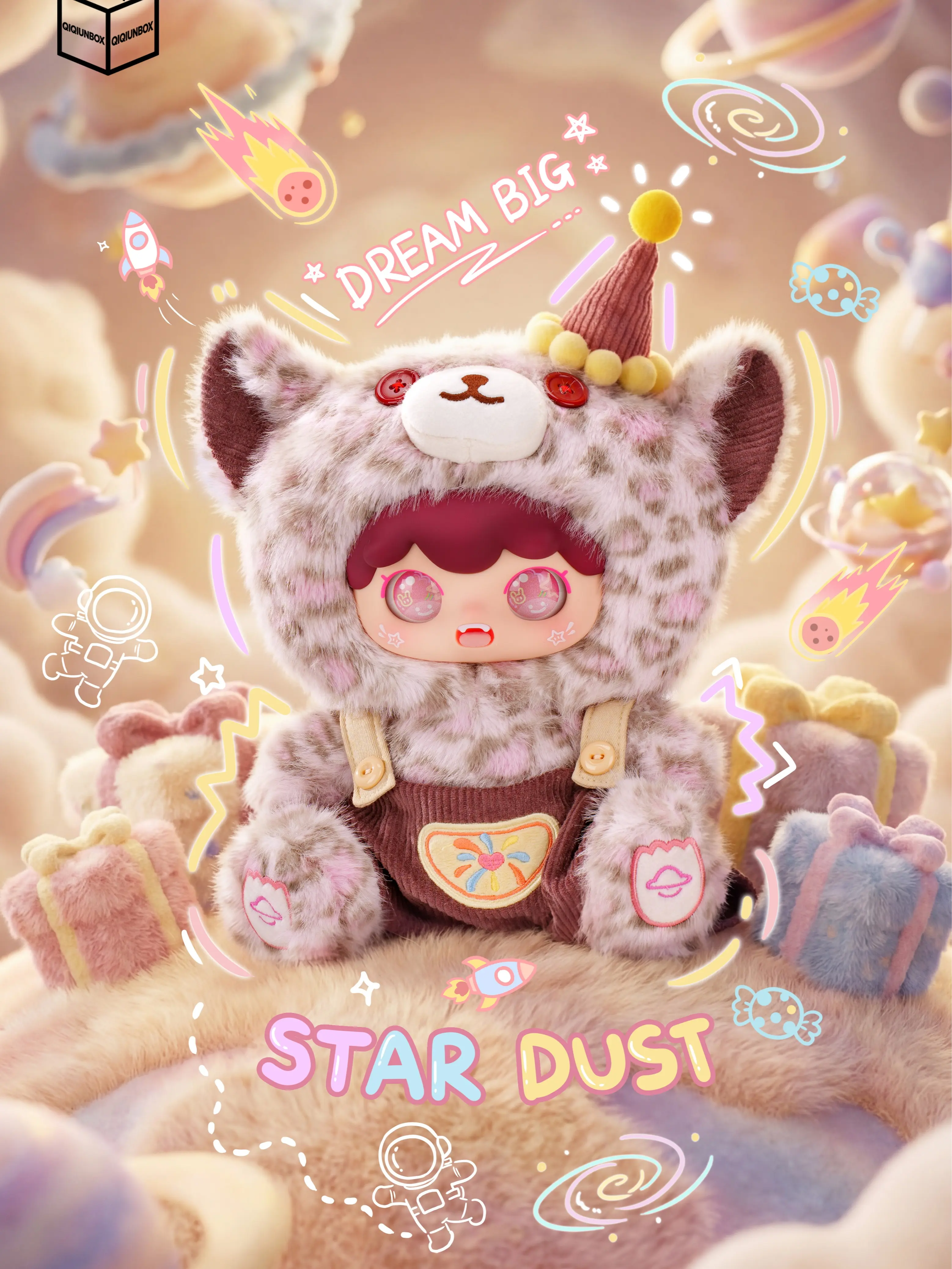 KX-KIMIPP -small Microcosm Series Plush 400% Bunny Doll Soft Furry Collectible for Backpack or Clothing Decoration Stuffed Animal