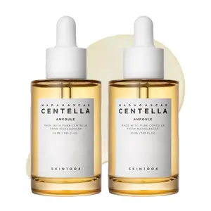 SKIN1004 Pack of 2 Madagascar Centella Asiatica Ampoule Facial Serum 1.85 fl.oz, 55ml, Soothes Acne Prone and Sensitive Skin