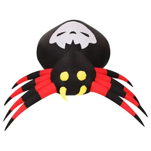 Haunted Hill Farm 6' Inflatable Black and Red Spider