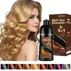 Blonde Brown Hair Dye Shampoo 5-in-1 Vegan Color for Gray Hair , Instant Hair Coloring Shampoo for Men and Women, Coverage Colors in 10-15 Mins, Easy to Use & All Hair Types & Root Touch Up, 200ml