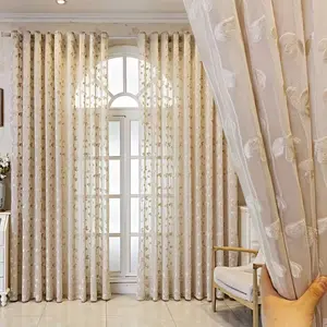 Bohemian Floral Jacquard Curtain Panel, Soft Polyester Drapes for Living Room Bedroom Dining Balcony, Home Decor