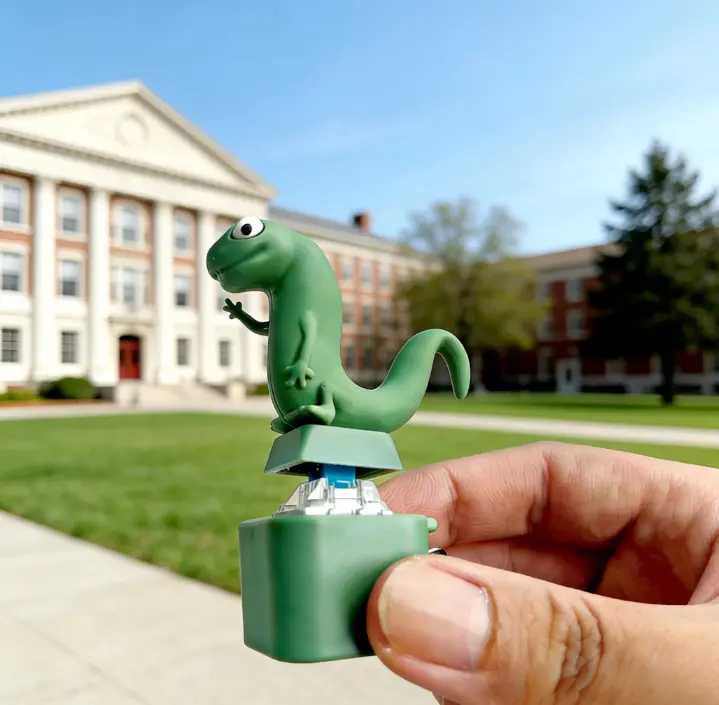 Interactive Lizard Button Keychain Fidget Toy for Stress Relief Prank ...