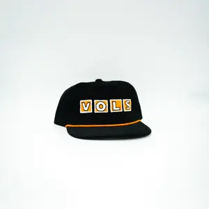 Corduroy Black VOLS Stadium Letters Snapback Hat