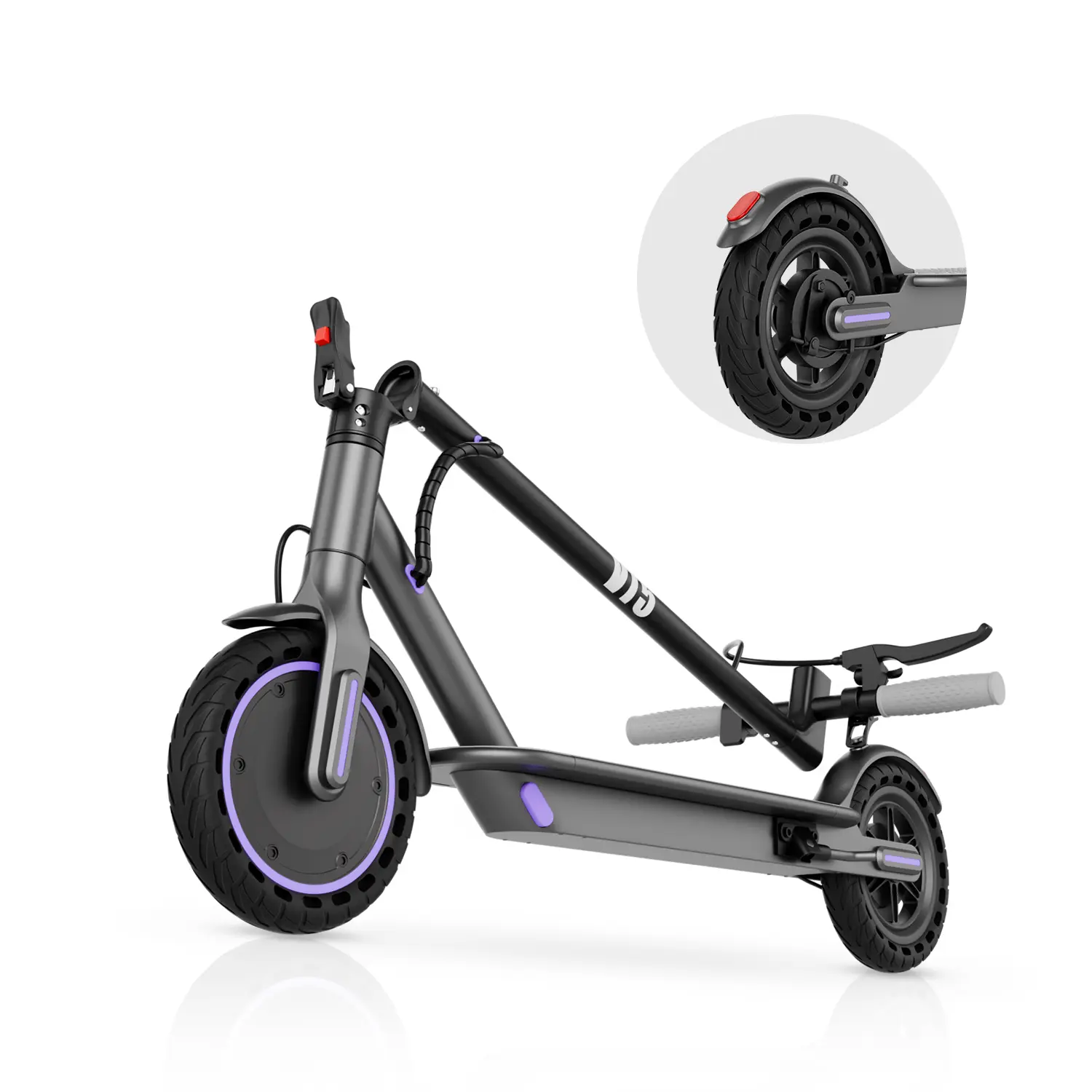 Folding Lightweight Foldable Electric Scooter - 350W Motor, 19MPH High Speed, 8.5" Honeycomb Solid Tire, Dual Brake System, App Controlled, Commuting Scooter, 2 Months Warranty (Sports & Outdoor Fitness Equipment), Folding Scooter
