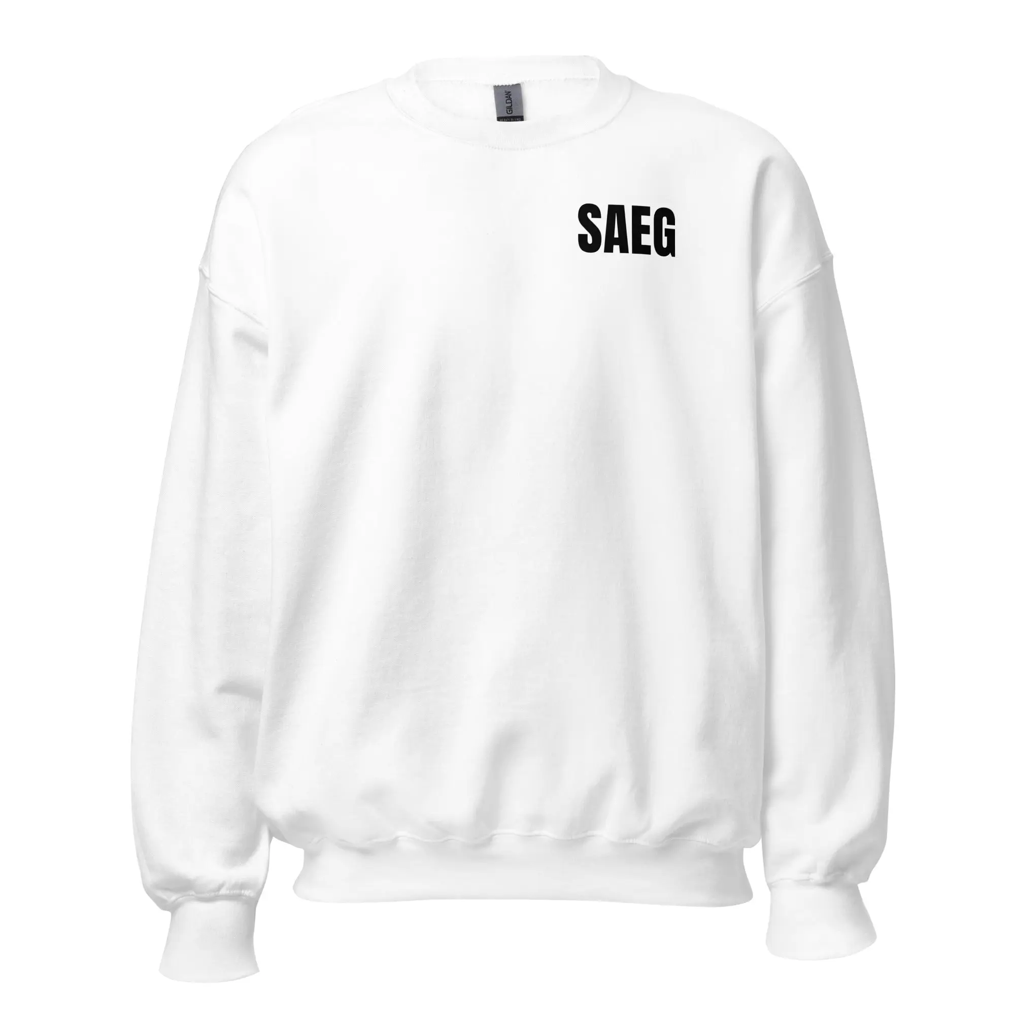 SAEG Unisex Sweatshirt (White) (Back Logo)