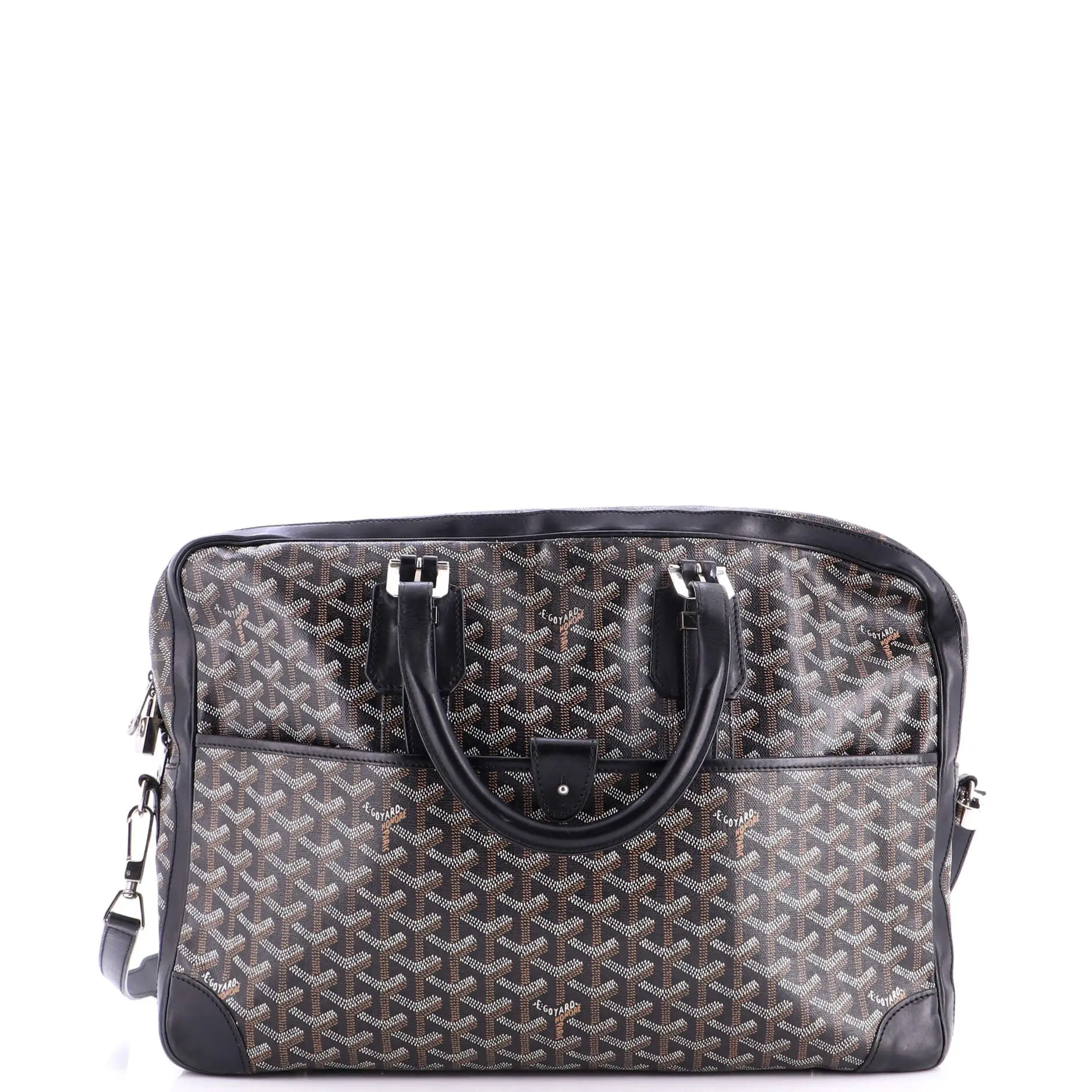 Pre-owned Goyard Canvas Coated Top Handle Bags Ambassade Briefcase Coated Canvas PM by Rebag