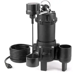 VEVOR Submersible Sewage Pump, 1 HP, 5200 GPH Cast Iron Sewage/Effluent Pump with Automatic Tethered Float Switch, 2 - Inch NPT Discharge, 120V, 25 ft Max Lift, for Basement, Septic Tank, ResidentialVEVOR Super Brand Day
