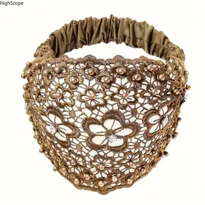 Women's Vintage Ethnic Floral Bead Lace Bohemian Sports Headbands - 3/6 Pcs Sports & Outdoor Hair Accessories, Ideal for Gifting & Special Occasions