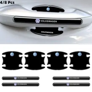 4/8pcs Car Door Handle Bowl Anti-collision Protective Stickers For VW Volkswagen Golf Polo Passat Tiguan Touran Jetta Sticker for Cars Auto Accessories Car Decals Universal Car Sticker