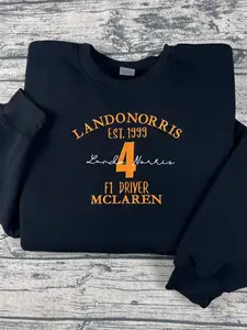 McLaren   Embroidered Racing Merch ( sweatshirt, or hoodie), Embroidered! Lan.do No.rris CHAMPION Embroidered crewneck, hoodie, Race Fan Gift. Fan Art