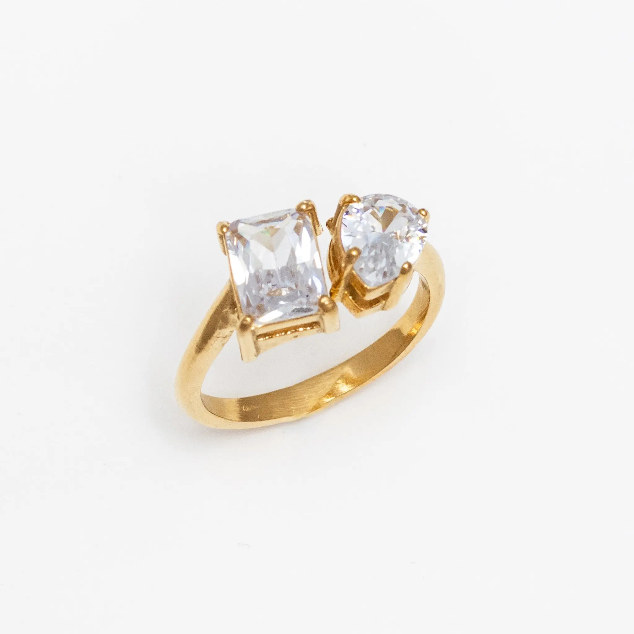 Lover Girl Ring Gold Color Titanium Steel Elegant Jewelry for Women Wedding Promise Rings Statement Multi Ring