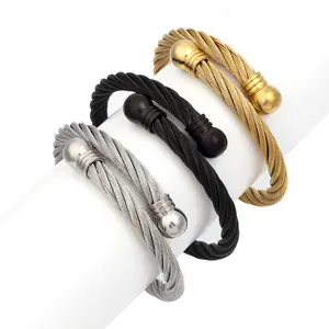 1pc/lot 70mm Creative Stainless Steel Wire Opening Bracelets With Light Bulb Head For Charms Bracelets Fashion Jewelry Gifts