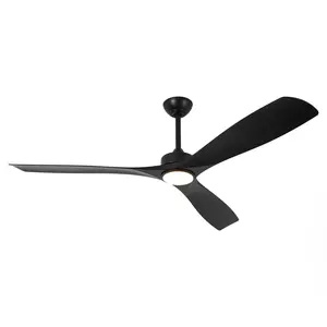 60" Alexi Modern DC Motor Downrod Mount Ceiling Fan with LED Light