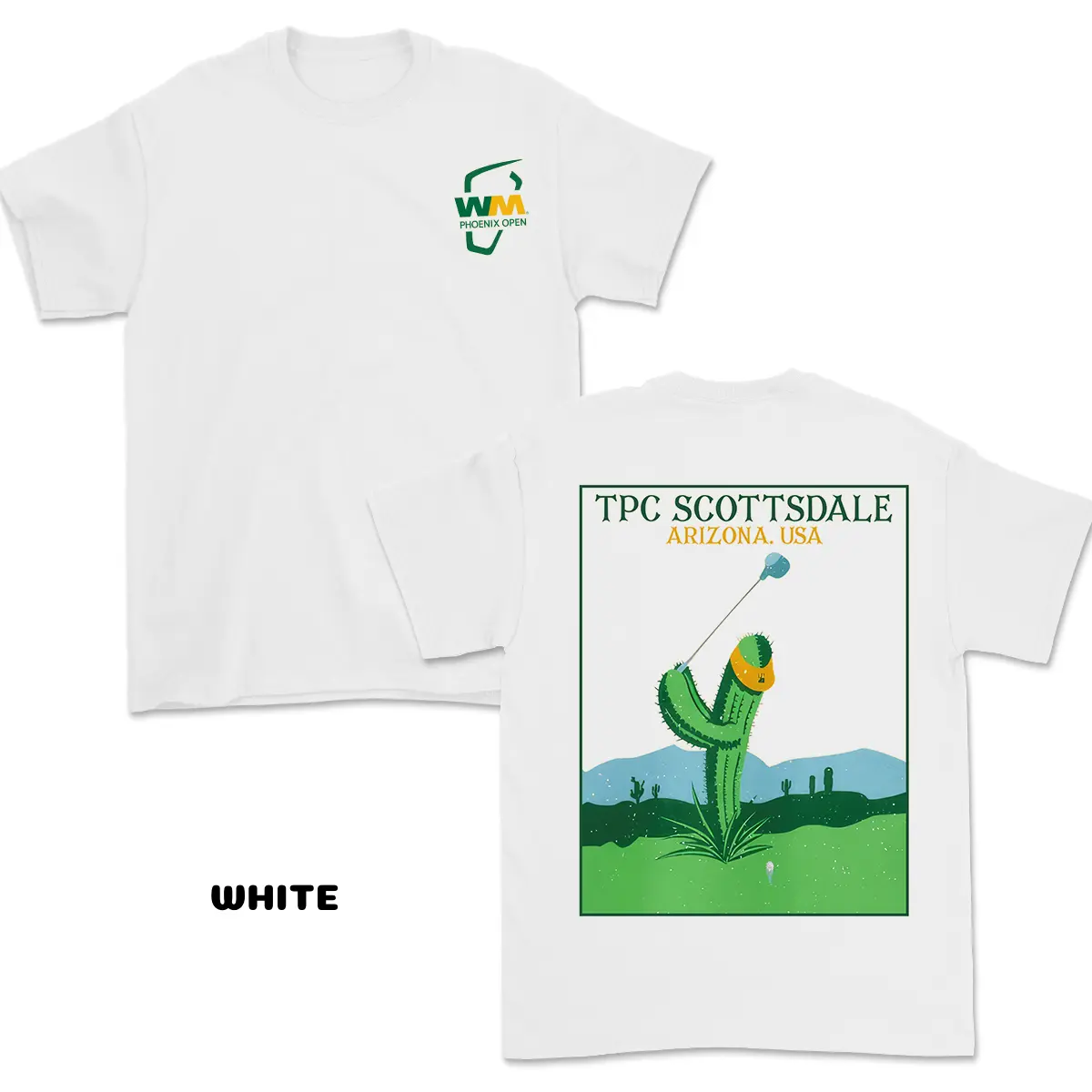 Golf Graphic Vintage Shirt for Men & Women, Breathable Cotton Apparel, TPC Scottsdale Arizona USA Golf Course Inspired, Trendy Casual Gifts for Golf Enthusiasts