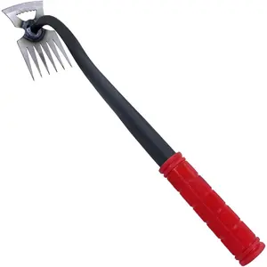 [2025  Upgraded] 2 in 1 Hardened Hollow Hoe with Long Handle,Heavy Duty Garden Hoes for Weeding Loosening Soil Digging Planting Ridging, Handy Hoe Garden Tool