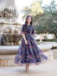 Vintage Romance Dress - Midnight Garden