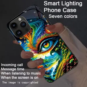 Colorful and fantastical, the dazzling intelligent voice-activated light-up phone case is suitable for iPhone 16/15/14/13/12/11/Pro/Pro Max/Plus - featuring luminous technology, perfect for parties and holidays.