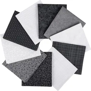 Newbrothread&Craftido 100% Cotton Quilting Fabric Bundles 10pcs Fat Quarters 18"x21" Medium Weight 5.2 oz for Quilting Sewing Patchwork Home Textile Monochrome, TikTokShopDealsforYouDays, fathersdaygiftideas