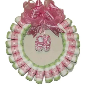 Wreath made with diapers